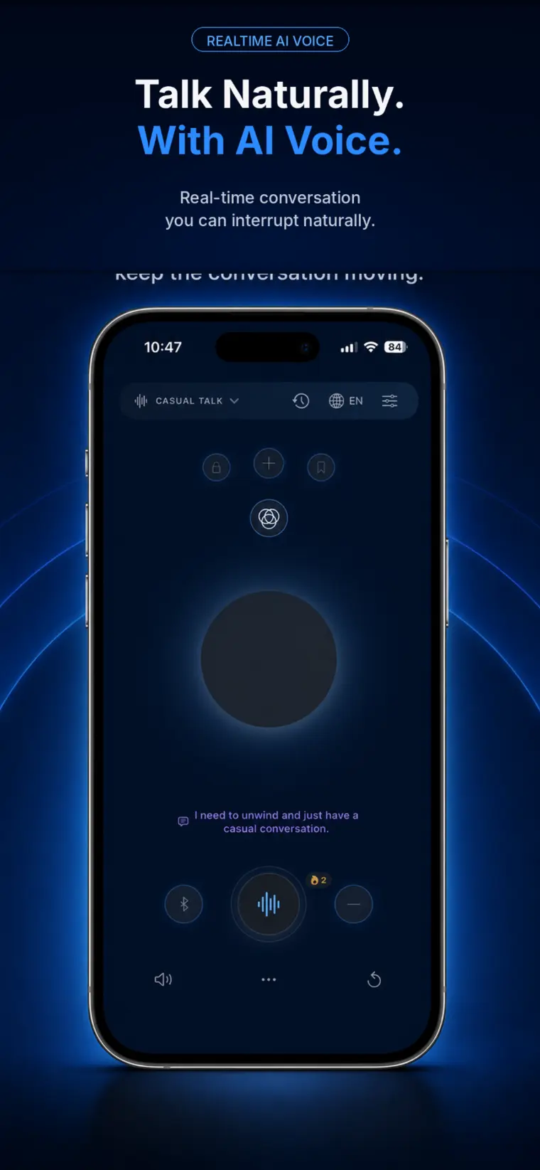 Lordan Realtime AI voice screen